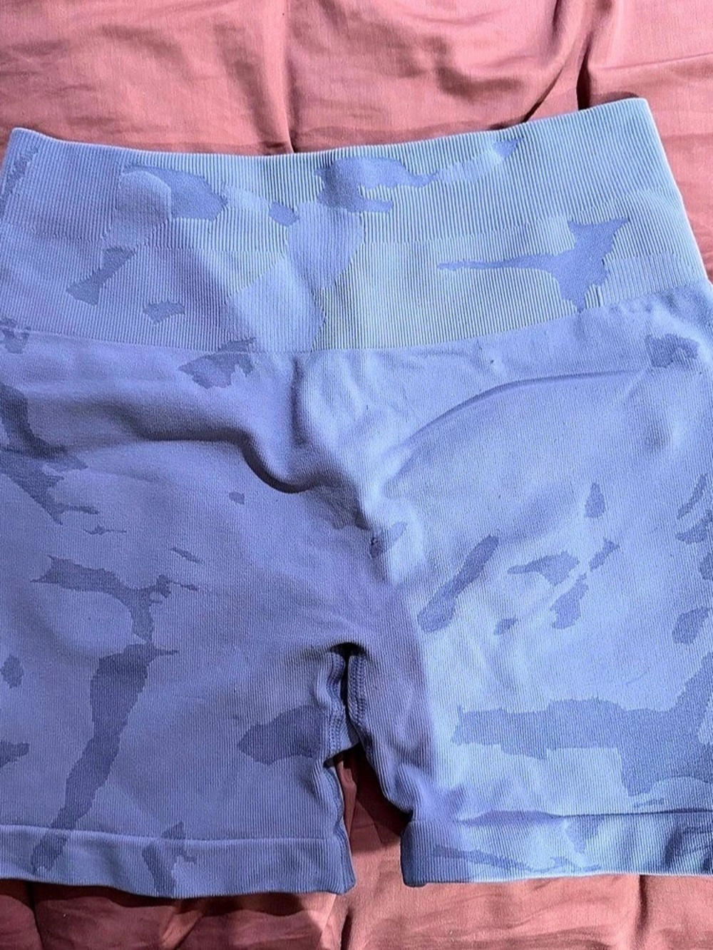 Aurola Slim-Fit CAMO Workout Shorts Blue